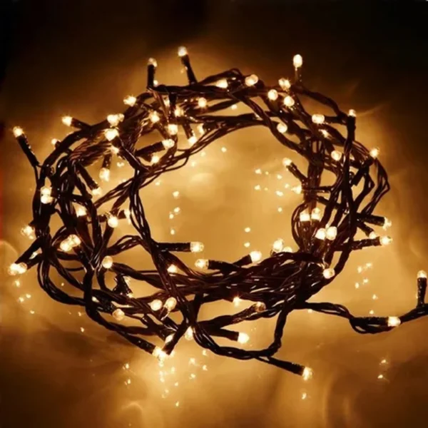 Luces de Navidad LED 500 Bombillos Fijos – Cable Verde – Luz Cálida - Imagen 6