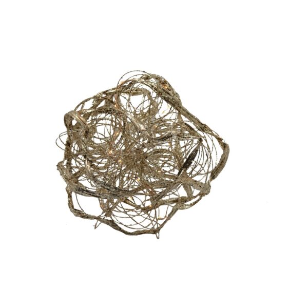 BOLA EN RATTAN 30CM DORADO/PLATEADO